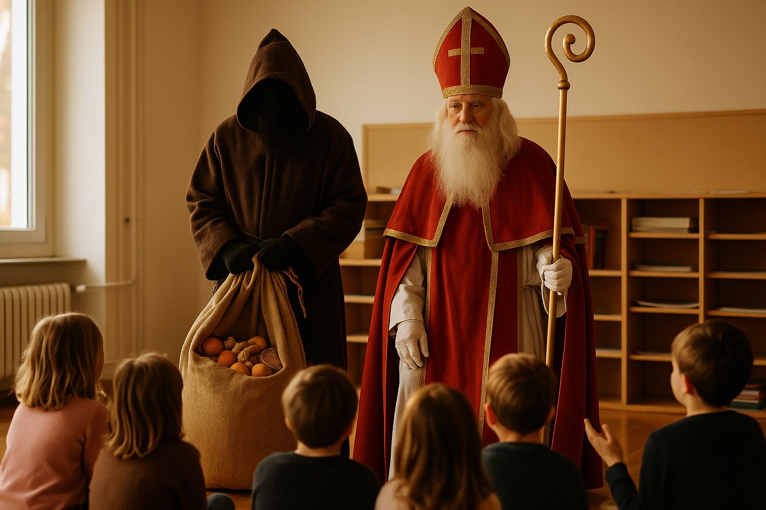 Samichlausbesuch an der Privatschule
